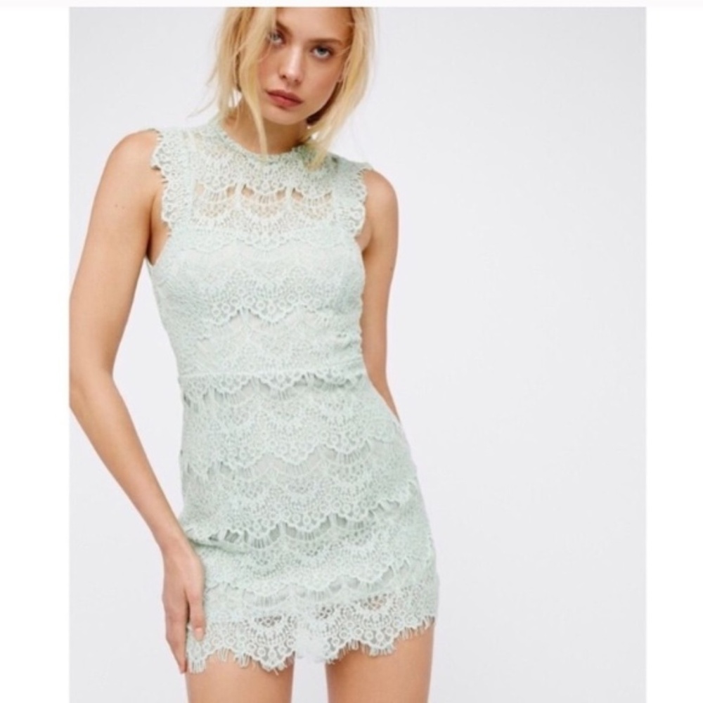 FREE PEOPLE LACE BODYCON DRESS